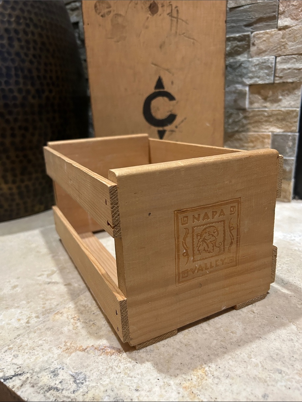 NAPA VALLEY Vintage CD Storage Box Crate